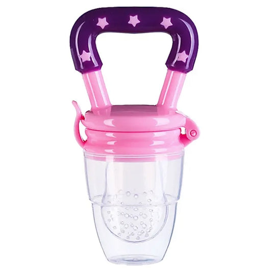 Suzeta pentru fructe si legume Linovit®, fara BPA, Silicon alimentar moale, Roz - Linovit Store