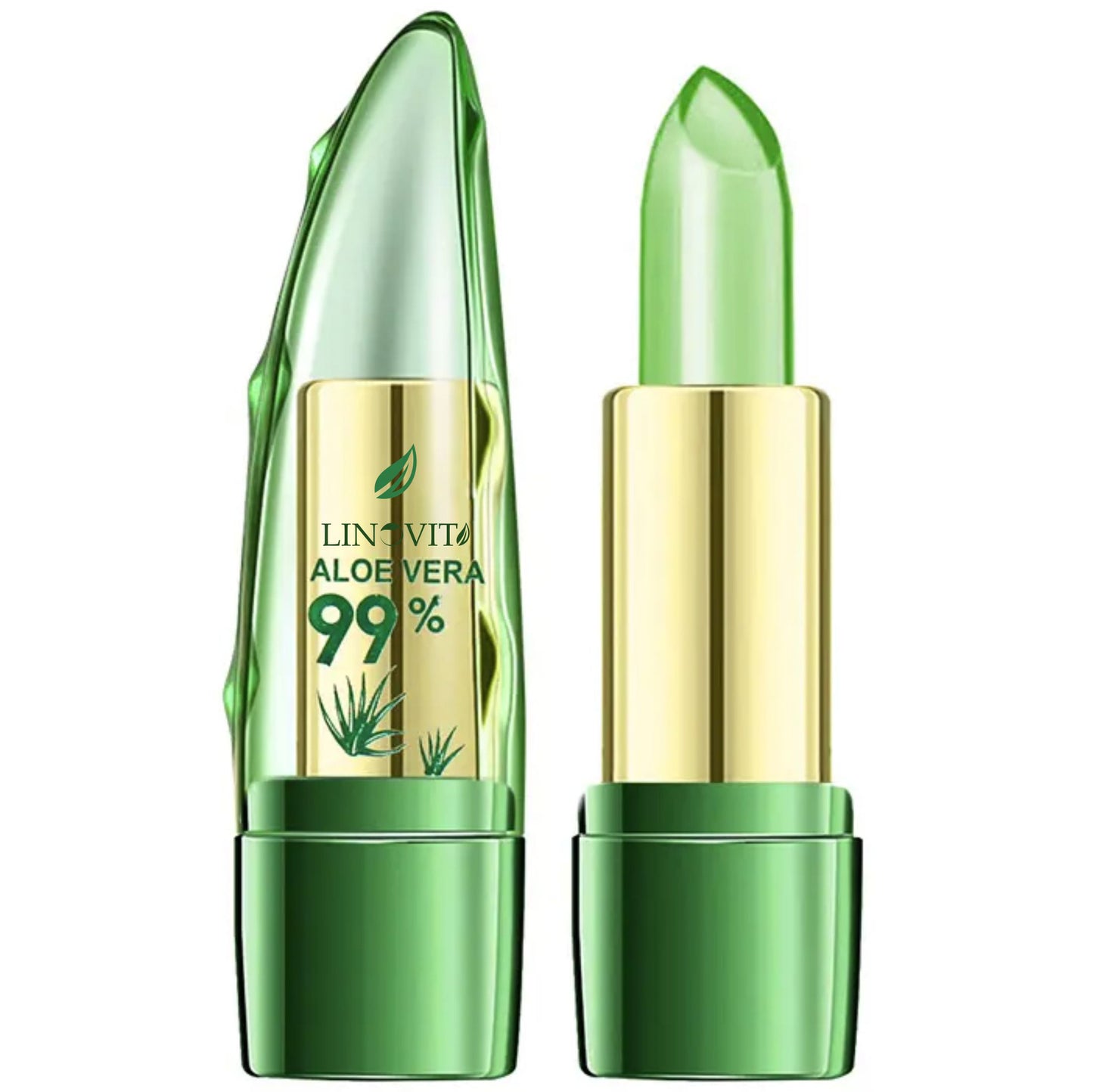 Set 2 bucati Balsam de Buze nuantator cu Aloe Vera, Linovit®, Hranitor, Hidratant, Coloare schimbatoare - Linovit Store