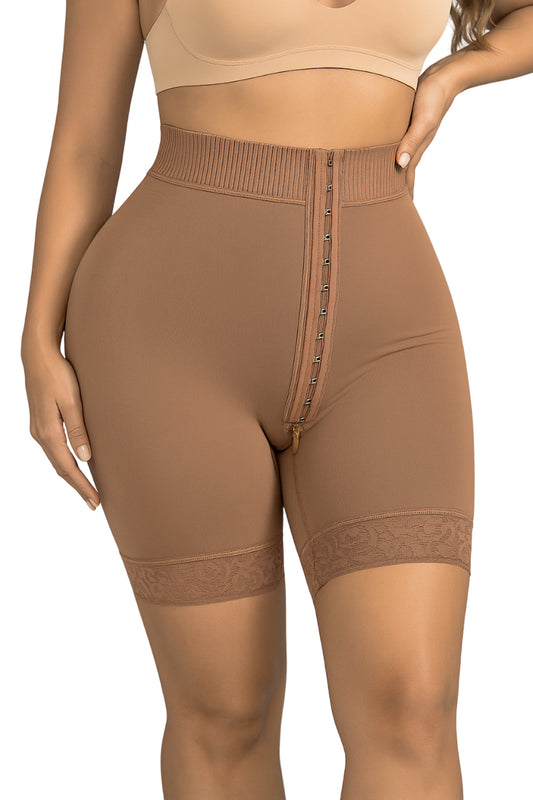 Body modelator EllieEllie cu efect de control al abdomenului și ridicare a posteriorului - Maro - Linovit Store