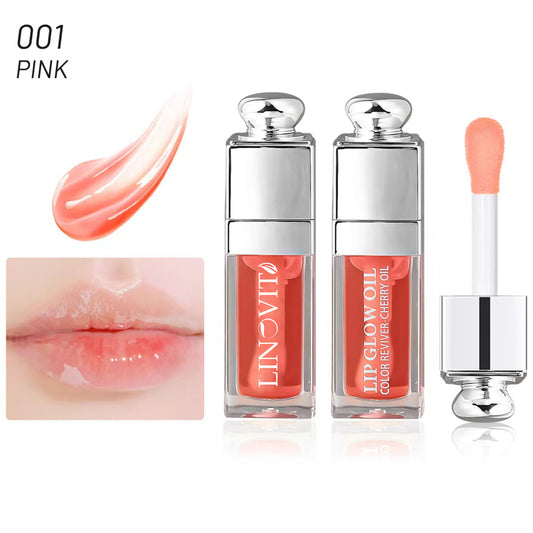 Ulei de buze Linovit® cu ulei de cirese dulci, 6ml, Culoare 001 Pink - Linovit Store