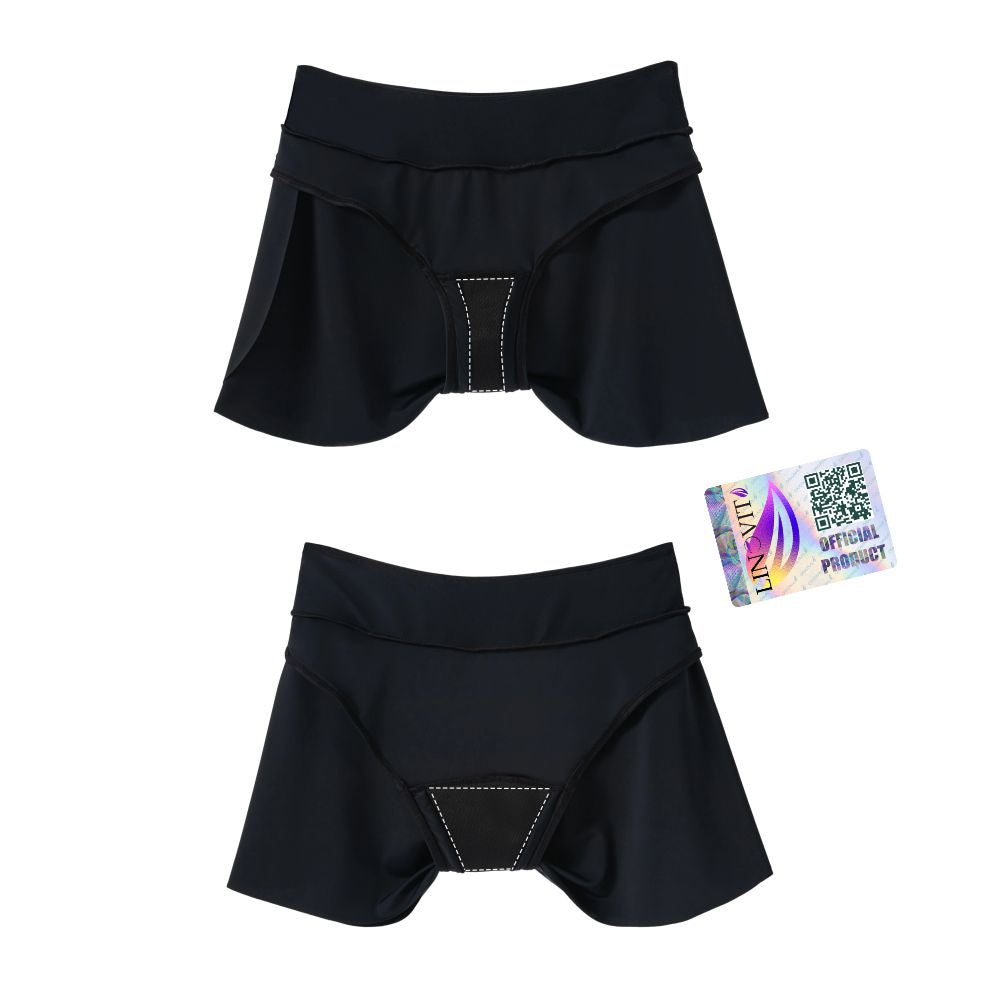 Slip de baie menstrual tip fusta Jasmine, Linovit®, 4 straturi de protectie, reutilizabil, impermeabil, absorbtie rapida