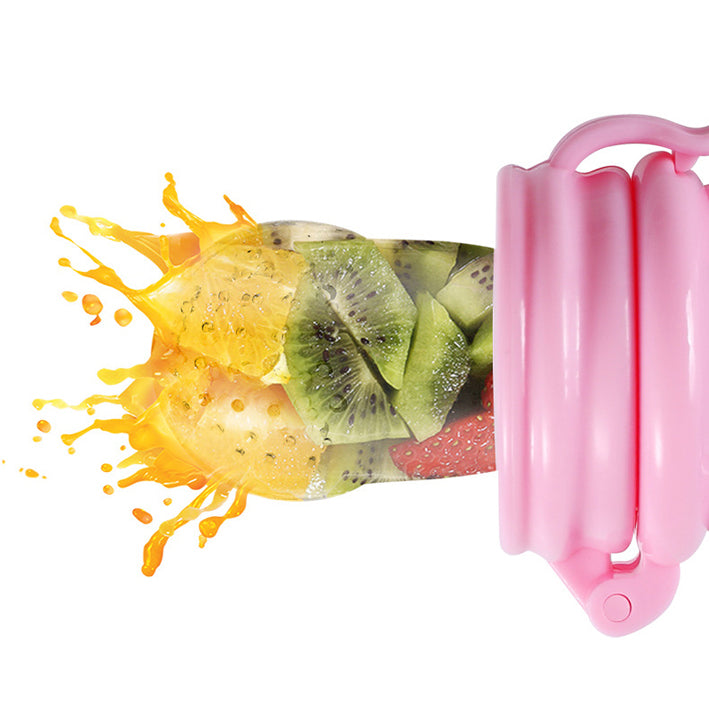 Suzeta pentru fructe si legume Linovit®, fara BPA, Silicon alimentar moale, Roz - Linovit Store