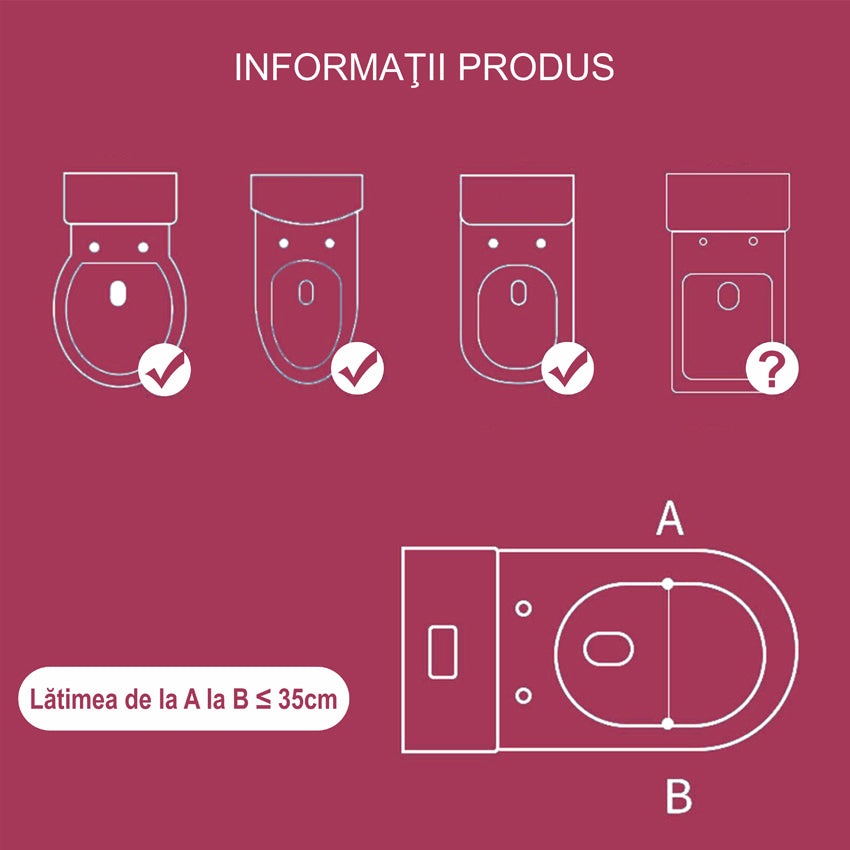 Reductor WC pentru Copii cu Scarita, Plabil, 38 x 40 x 47 cm, Roz / Alb - Linovit Store