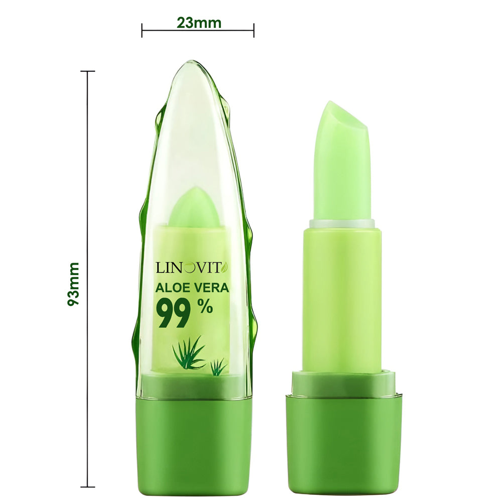 Balsam de Buze nuantator cu Aloe Vera, Linovit®, Hranitor, Hidratant, Coloare schimbatoare, 1 bucata - Linovit Store