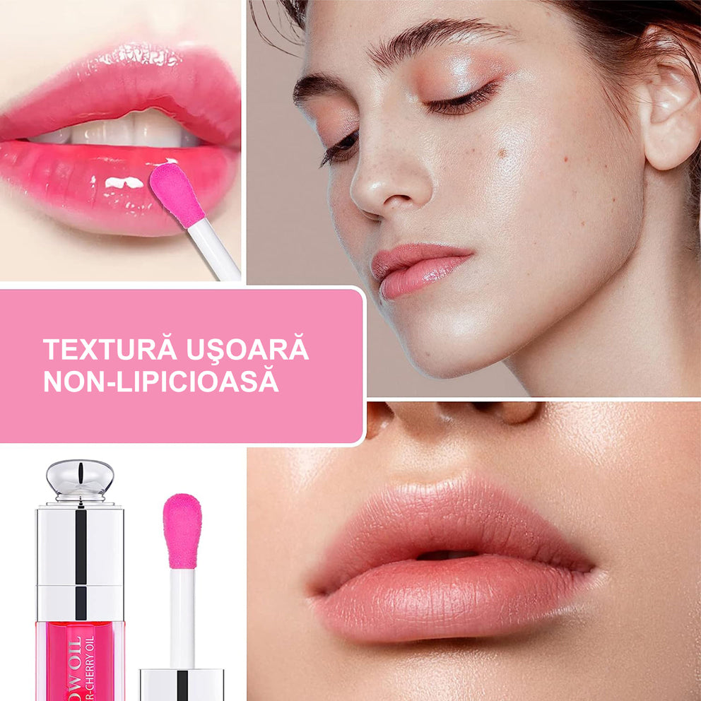 Ulei de buze Linovit® cu ulei de cirese dulci, 6ml, Culoare 007 Raspberry - Linovit Store