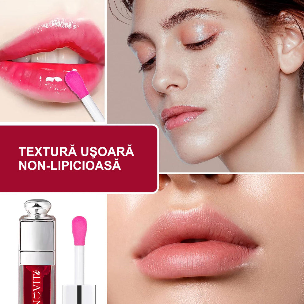 Ulei de buze Linovit® cu ulei de cirese dulci, 6ml, Culoare 015 Cherry - Linovit Store