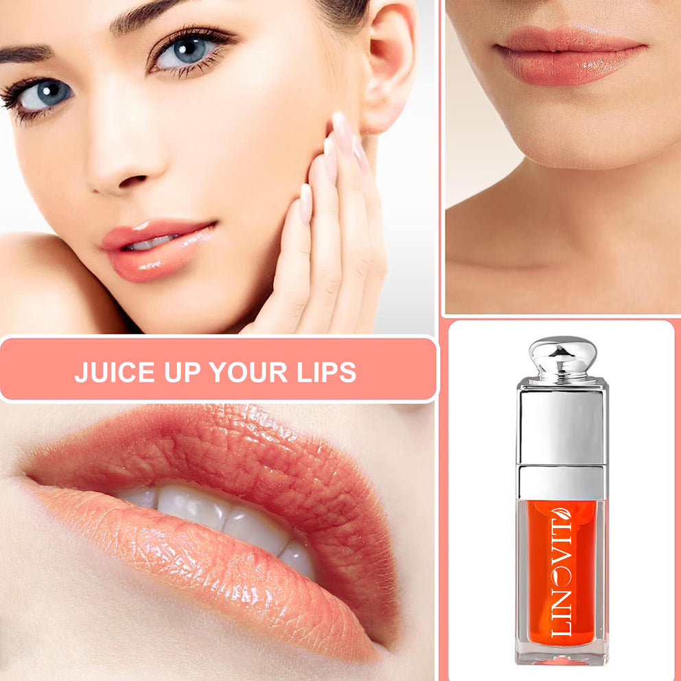 Ulei de buze Linovit® cu ulei de cirese dulci, 6ml, Culoare 004 Coral - Linovit Store