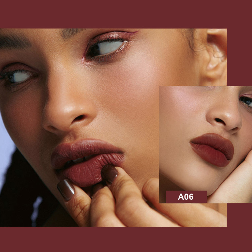 Set 6 rujuri mate rezistente la transfer, waterproof, 6 X 2.5 ml, Rosu / Rose - Linovit Store