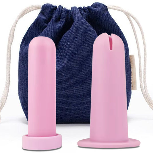 Aplicator pentru cupa menstruala Linovit®, silicon medical, reutilizabil, usor de folosit, compatibil cu lubrifiant, design compact si igienic, roz - Linovit Store