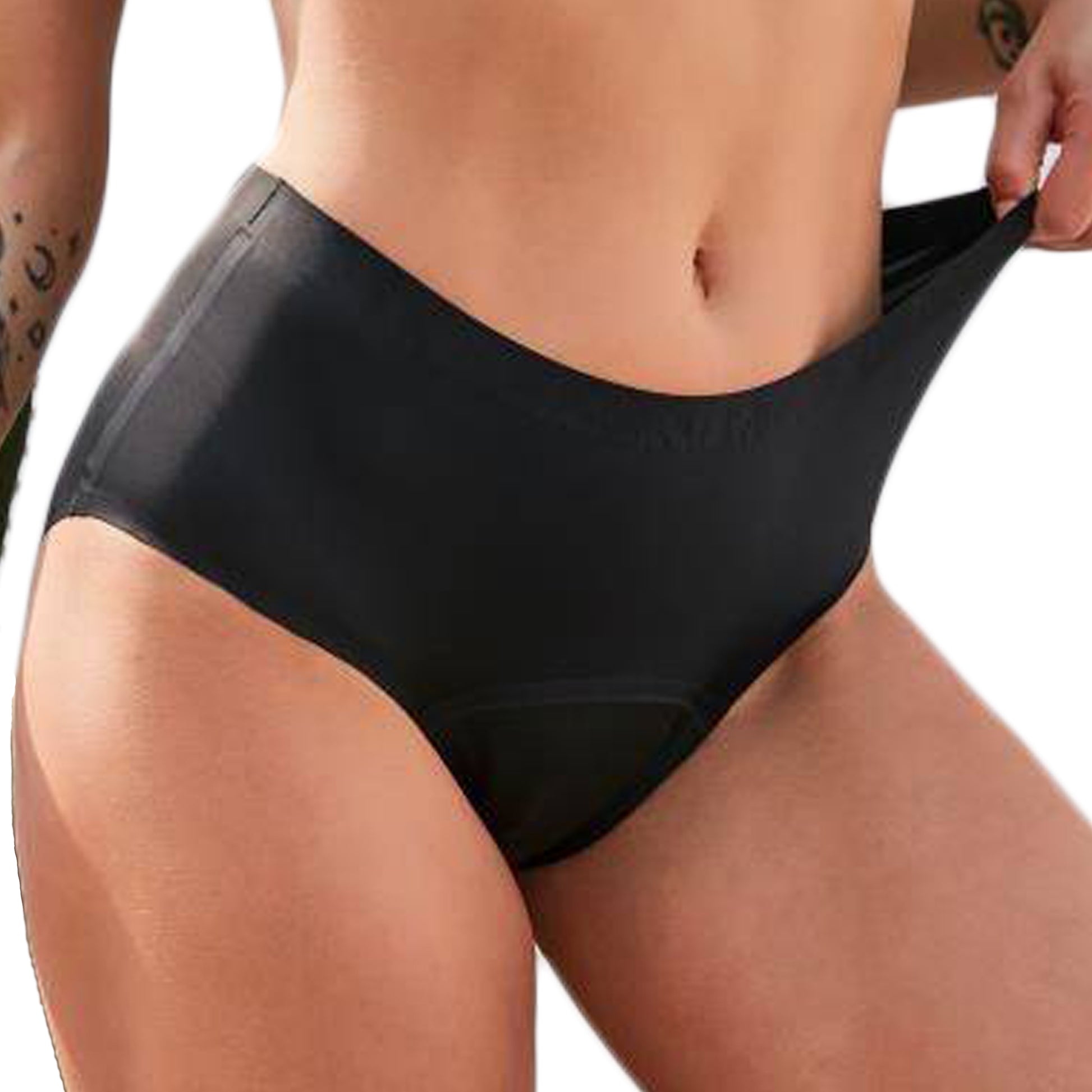 Chiloți Menstruali cu Cusături Lipite - Negru - Linovit Store