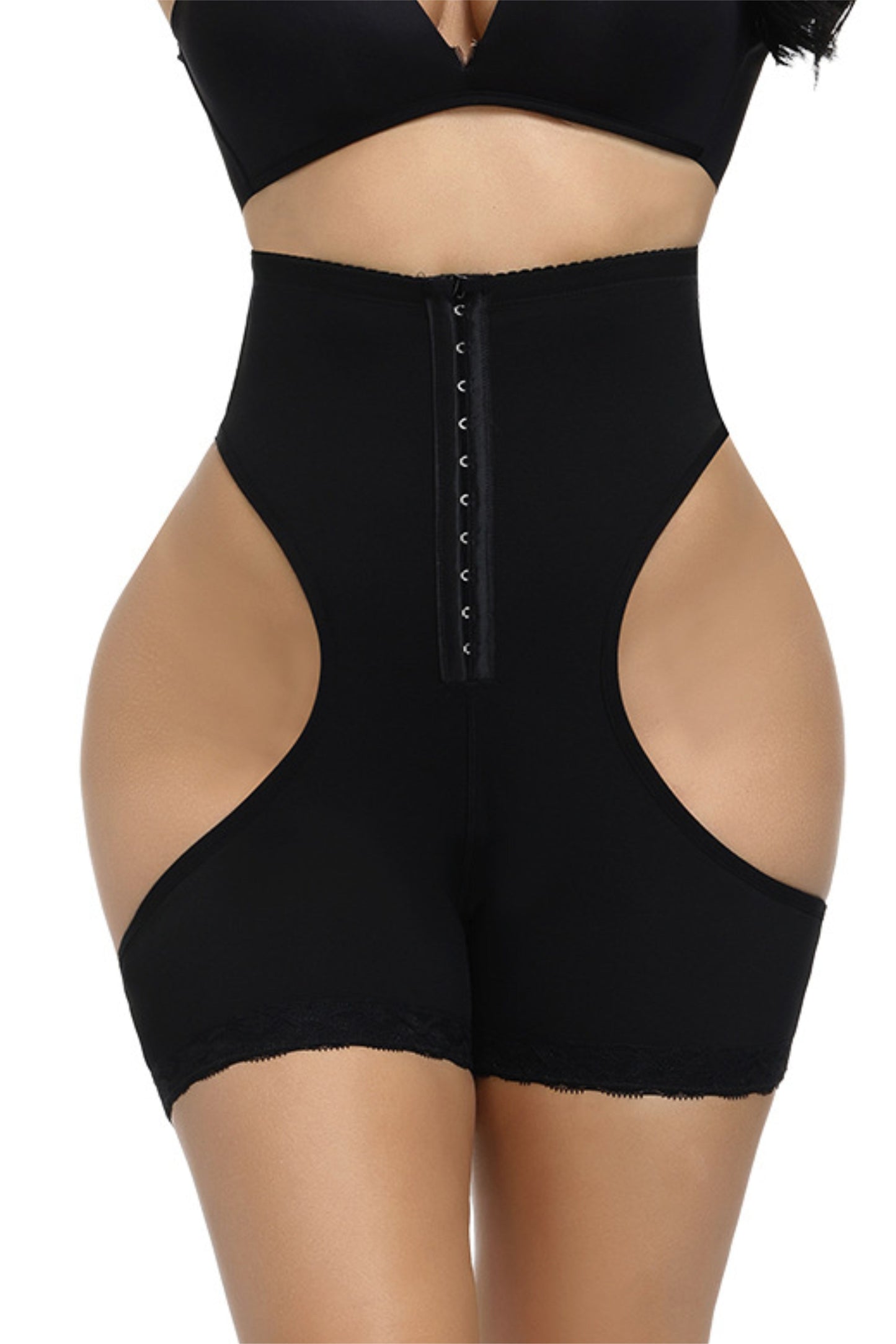 Chiloti modelatori Lily - push-up & corset - Negru - Linovit Store