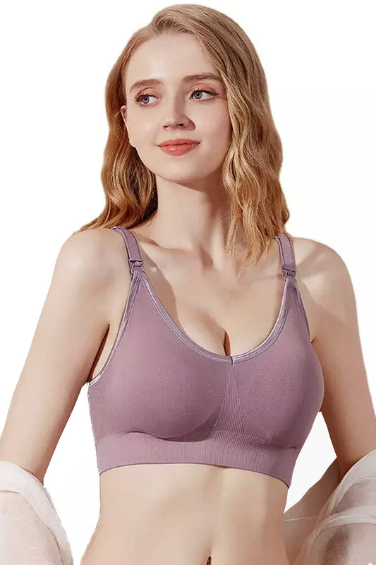 Sutien Alăptat fără Cusături și fără Întărituri - Violet - Linovit Store