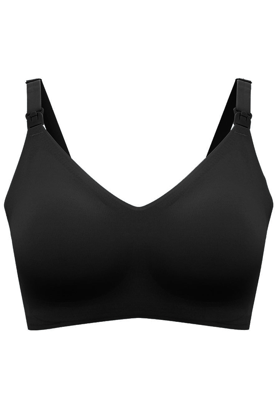 Sutien Alăptat fără Cusături și fără Întărituri - Negru - Linovit Store