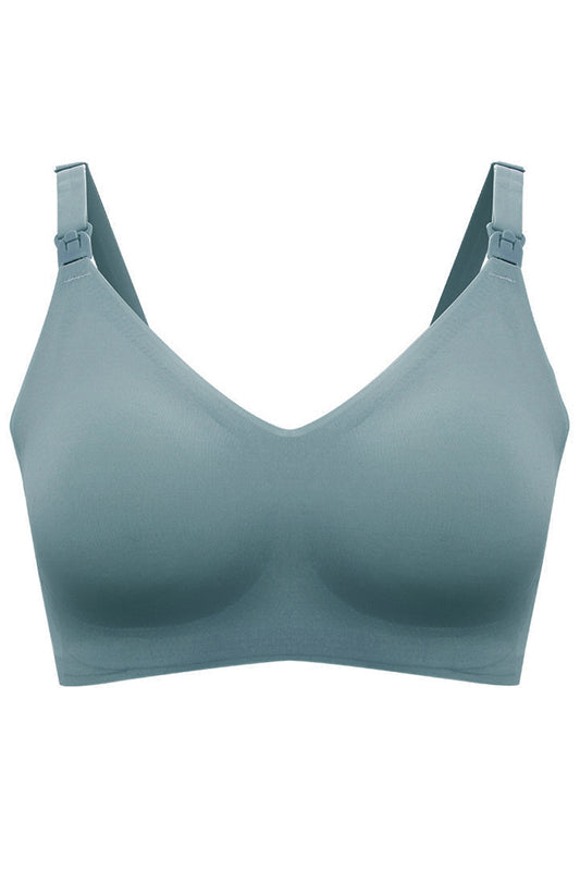 Sutien Alăptat fără Cusături și fără Întărituri - Verde Închis - Linovit Store