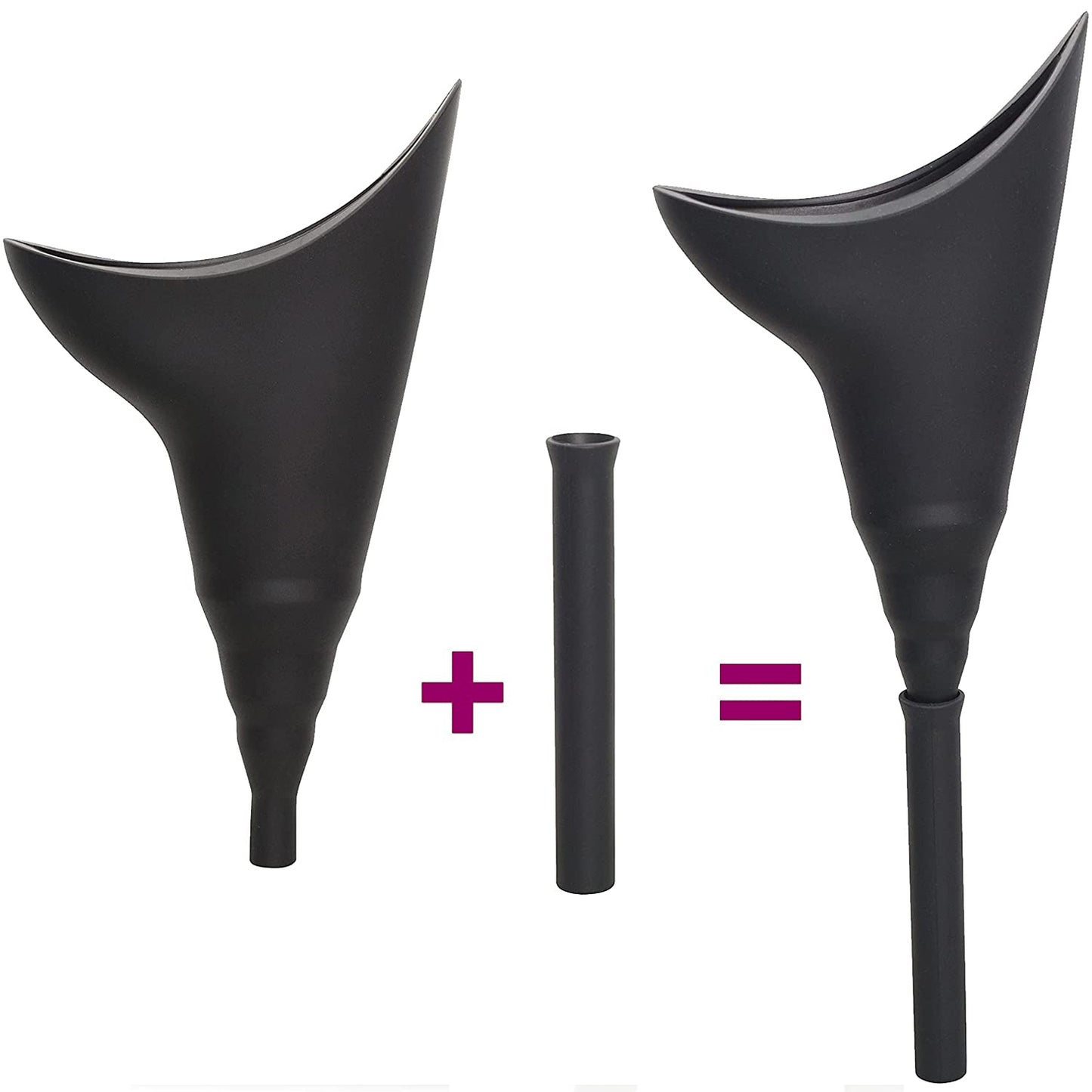Dispozitiv pentru Urinat din Silicon cu Extensie Detasabila, Negru - Linovit Store