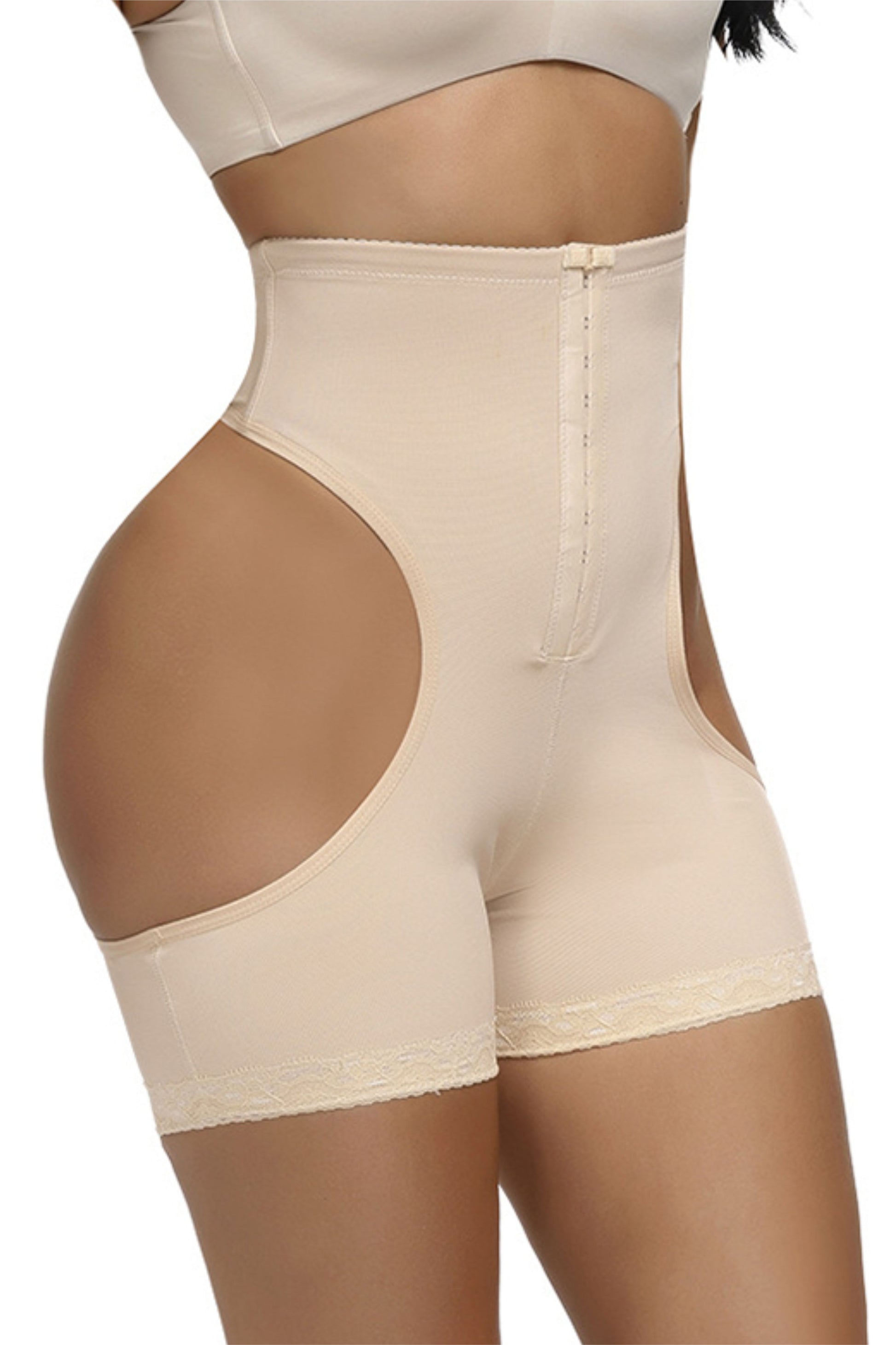 Chiloti modelatori Lily - push-up & corset - Bej - Linovit Store