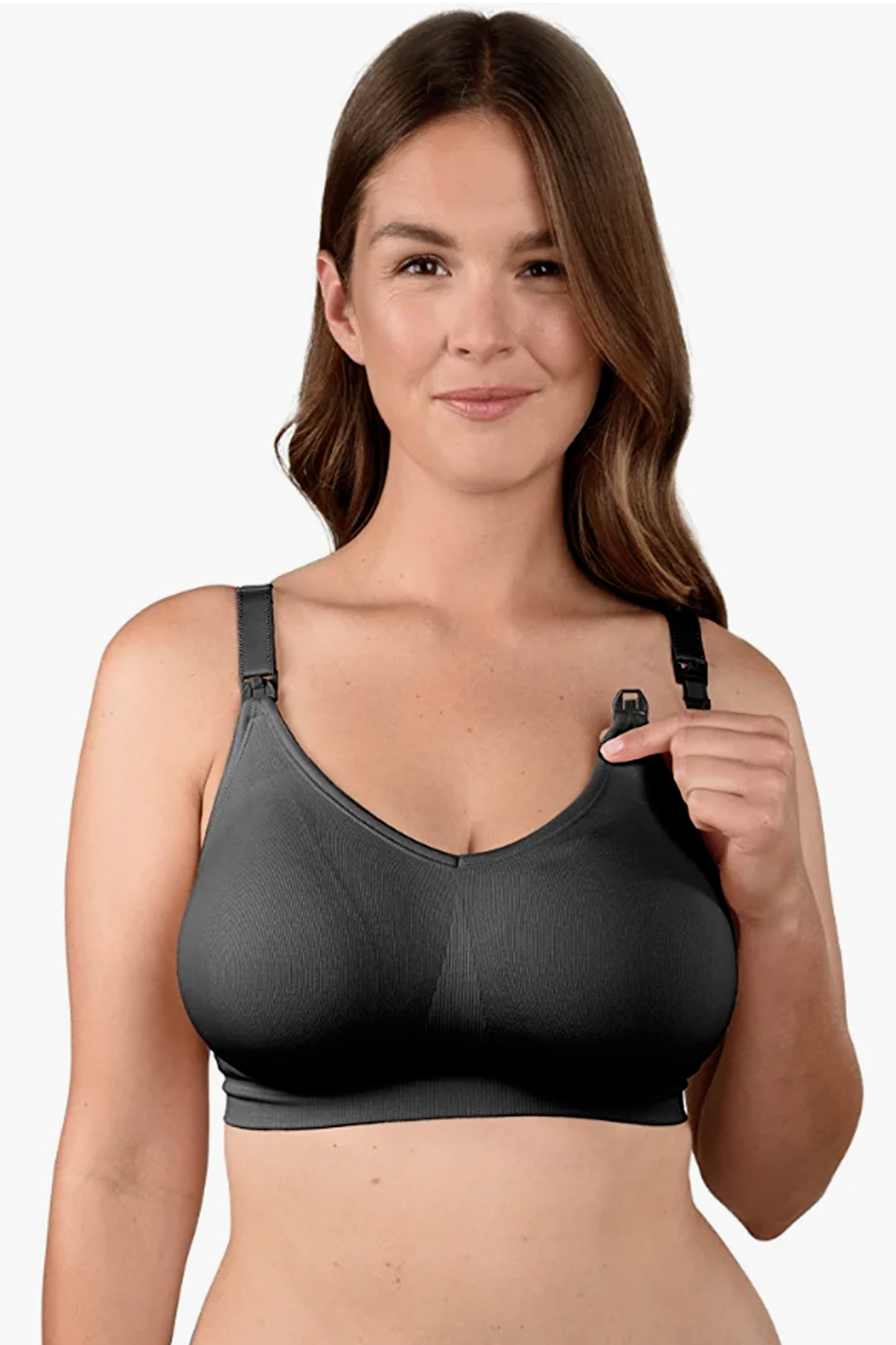 Sutien Alăptat fără Cusături și fără Întărituri - Negru - Linovit Store