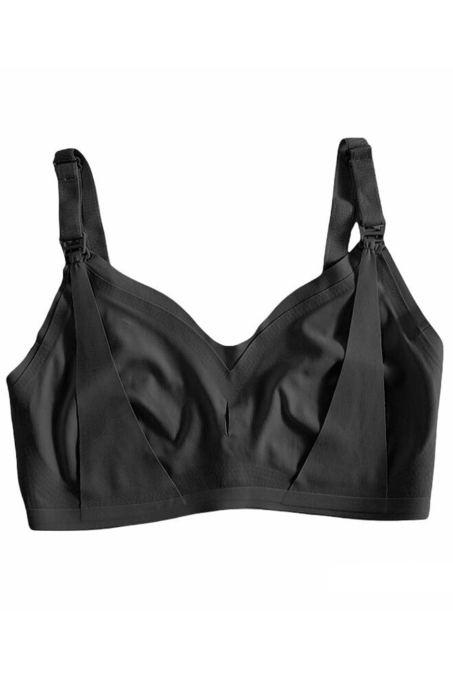 Sutien Alăptat fără Cusături și fără Întărituri - Negru - Linovit Store