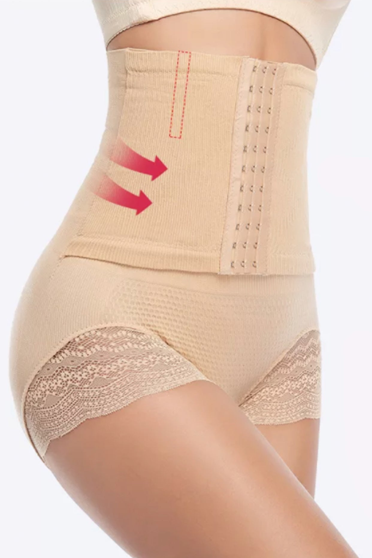 Chiloti modelatori Daisy - Corset cu efect de subțiere - Bej - Linovit Store