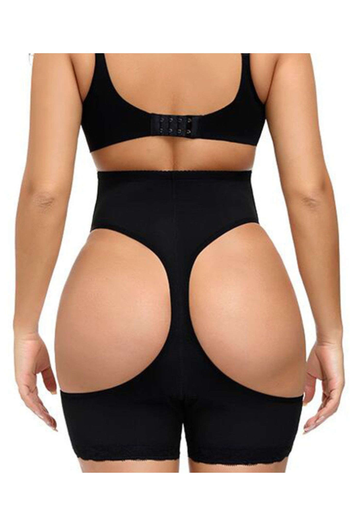 Chiloti modelatori Lily - push-up & corset - Negru - Linovit Store
