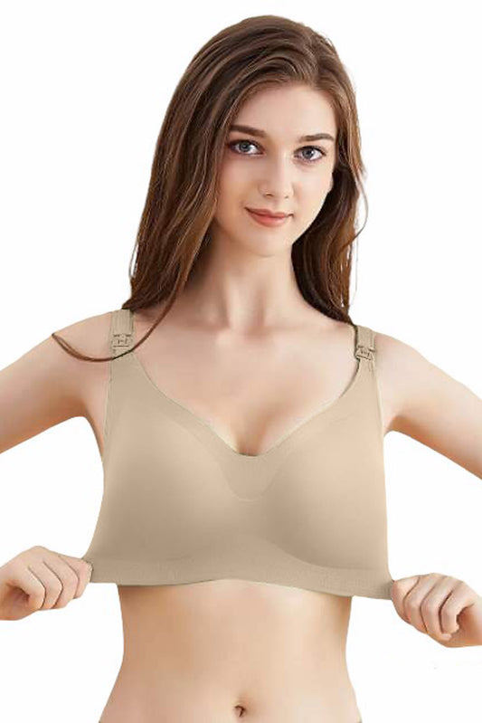 Sutien Alăptat fără Cusături și fără Întărituri - Bej - Linovit Store