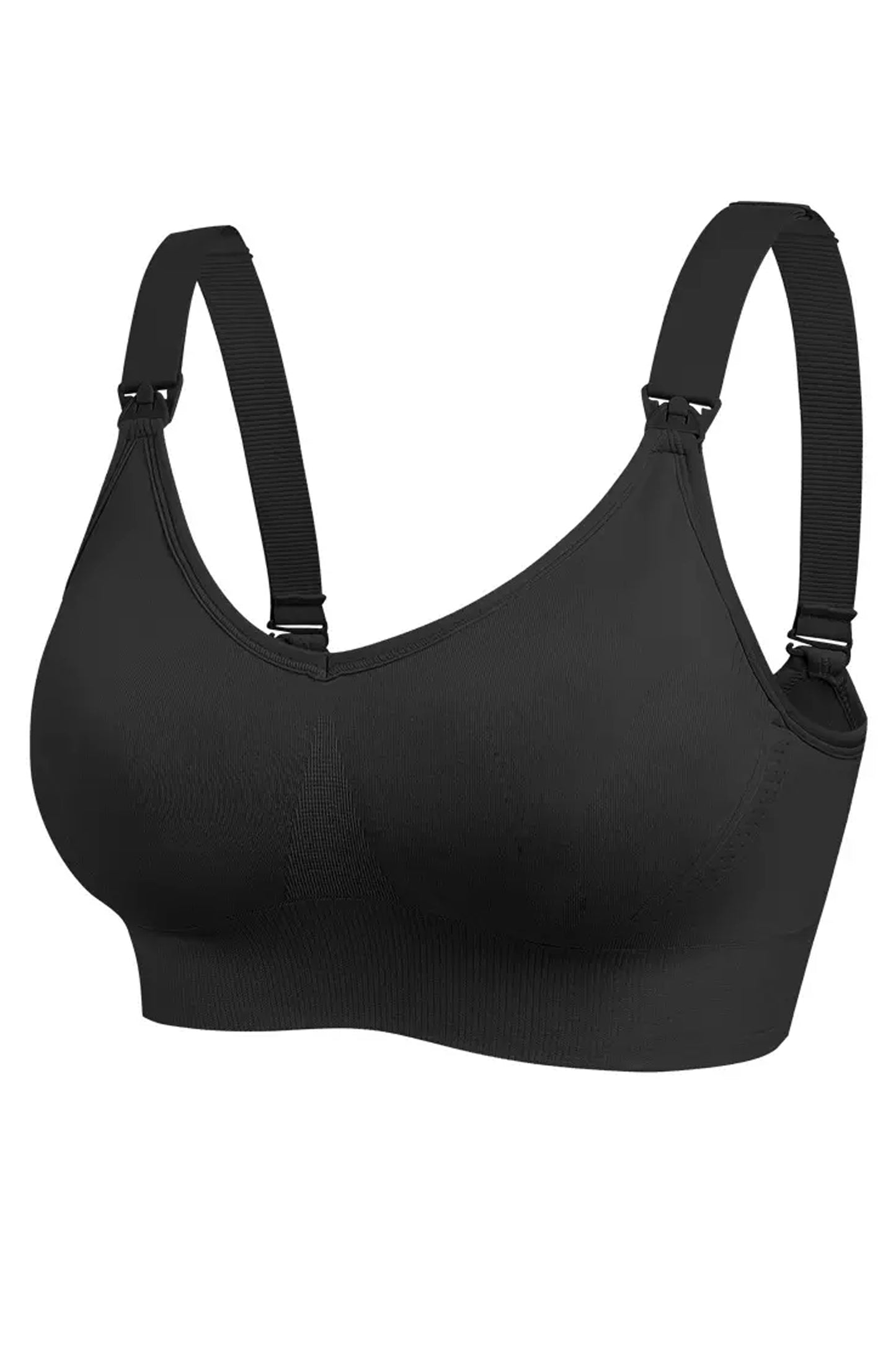 Sutien Alăptat fără Cusături și fără Întărituri - Negru - Linovit Store