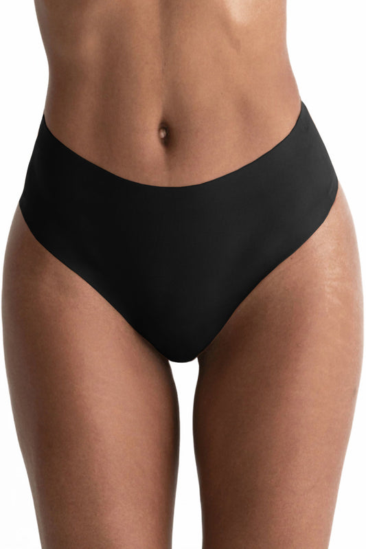 Chiloți Damă Silvia, Talie înaltă, Fără cusături, Negru - Linovit Store