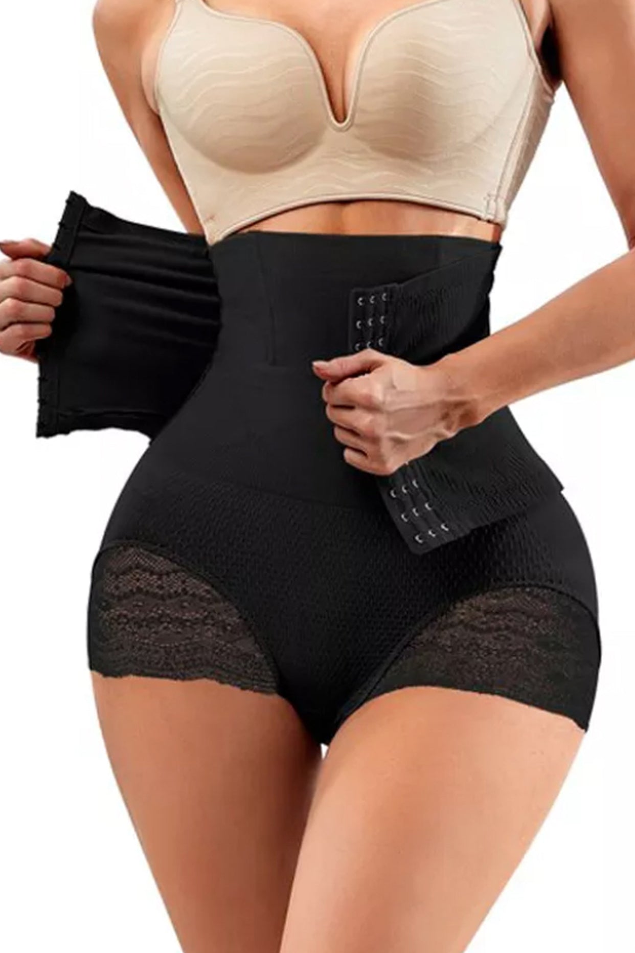 Chiloti modelatori Daisy - Corset cu efect de subțiere - Negru - Linovit Store