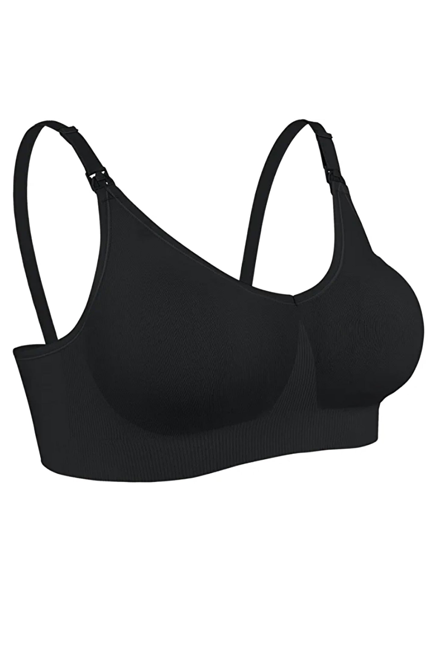 Sutien Alăptat fără Cusături și fără Întărituri - Negru - Linovit Store