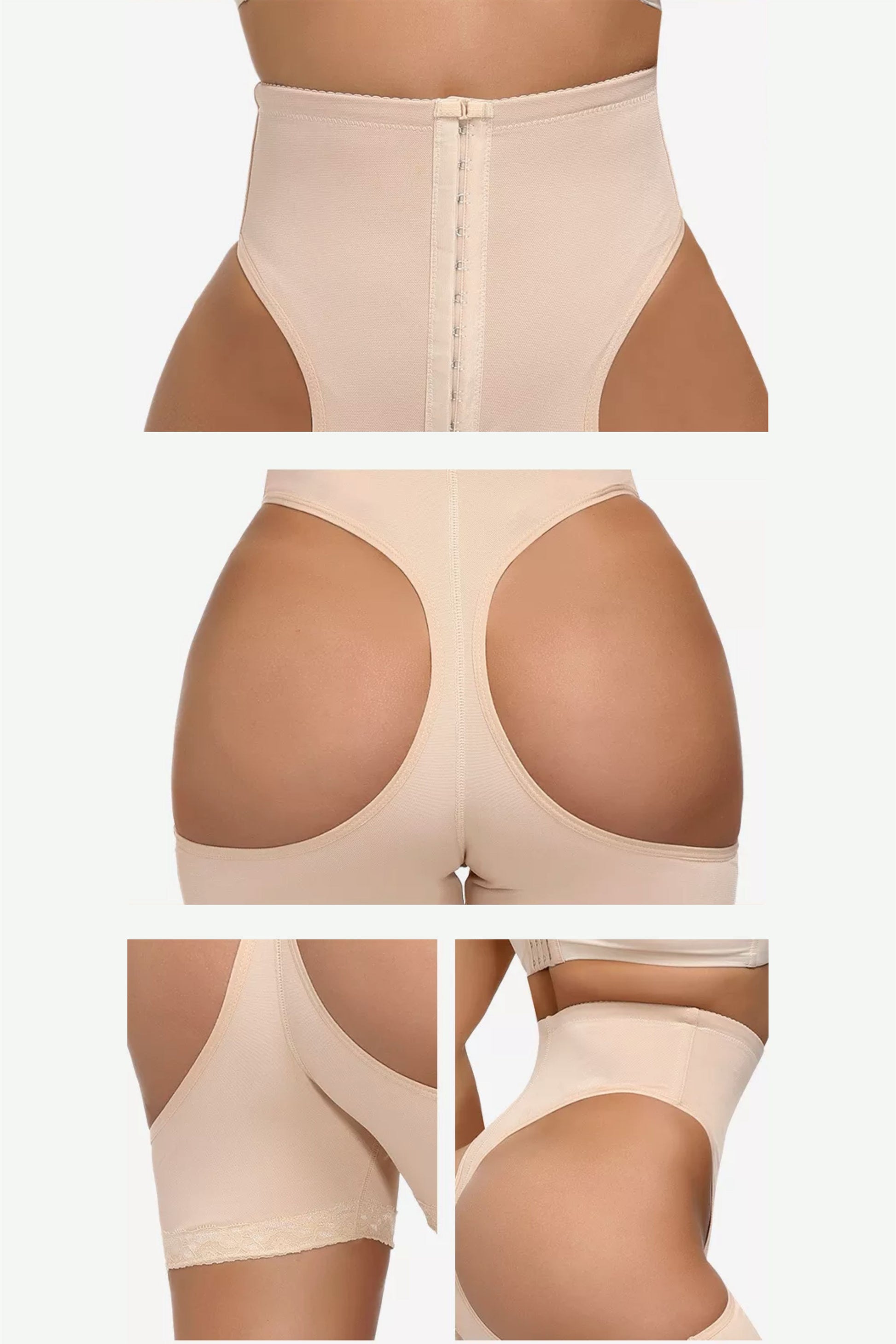 Chiloti modelatori Lily - push-up & corset - Bej - Linovit Store