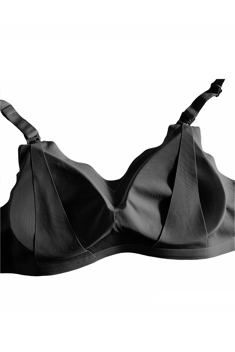 Sutien Alăptat fără Cusături și fără Întărituri - Negru - Linovit Store