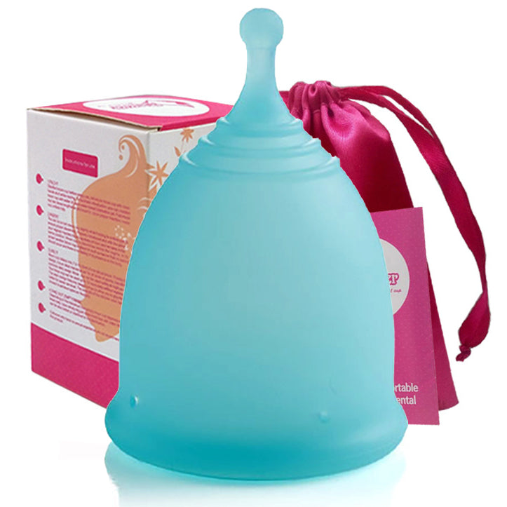 Cupă Menstruală Ball, Albastru deschis, mărimea L - Linovit Store