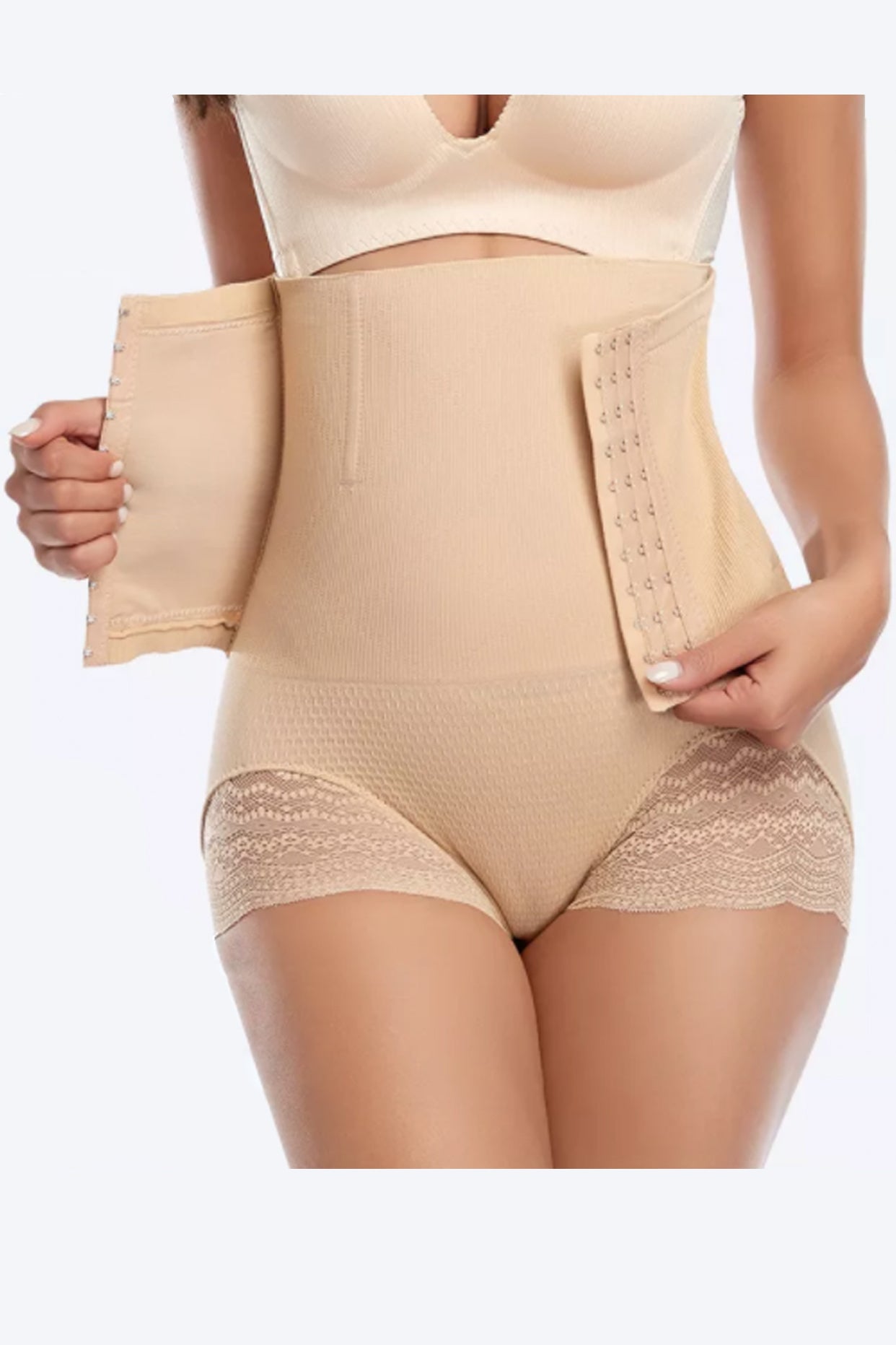Chiloti modelatori Daisy - Corset cu efect de subțiere - Bej - Linovit Store