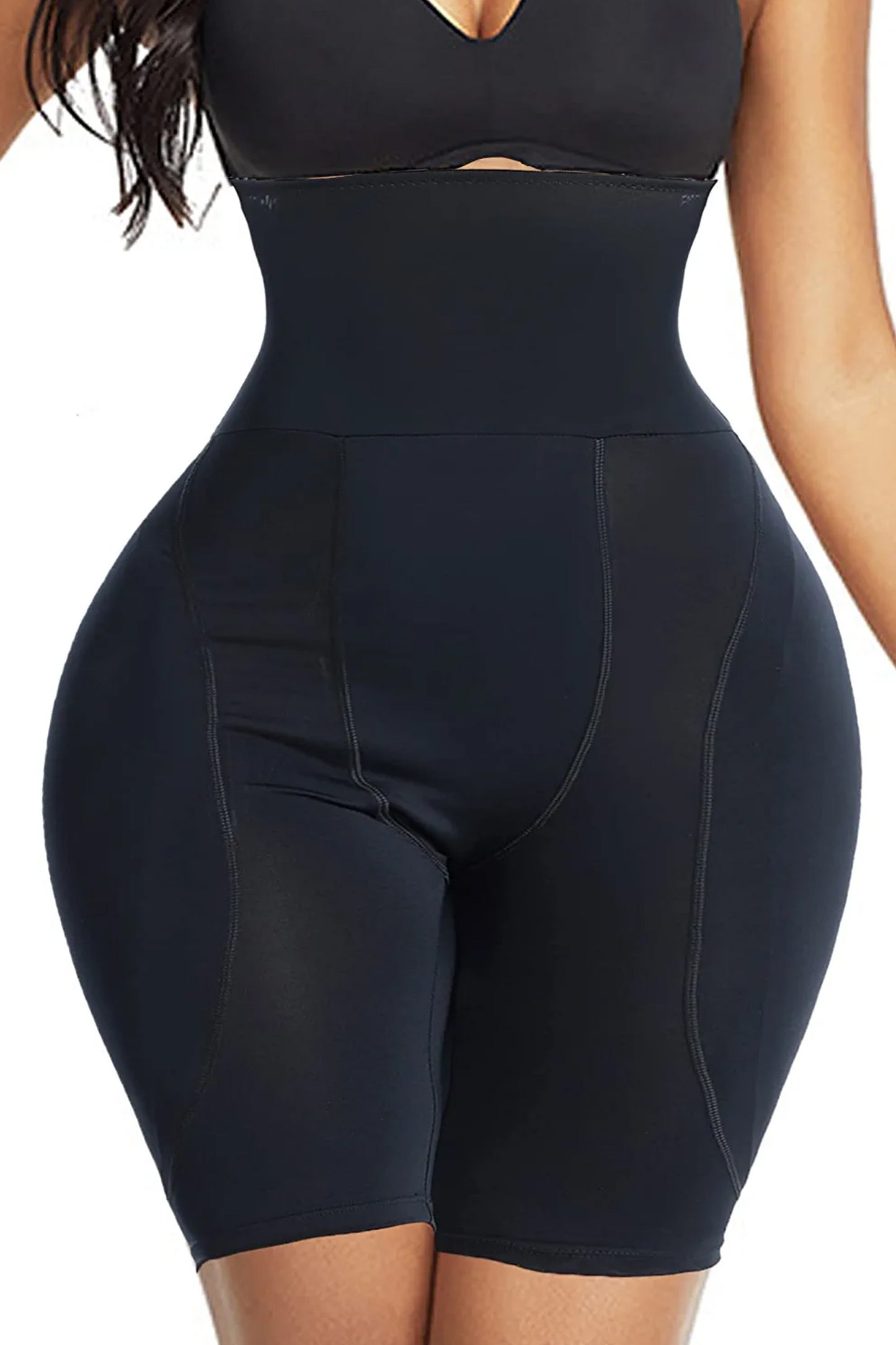 Chiloți modelatori push-up pentru fese și șolduri, Efect clepsidră - Negru - Linovit Store