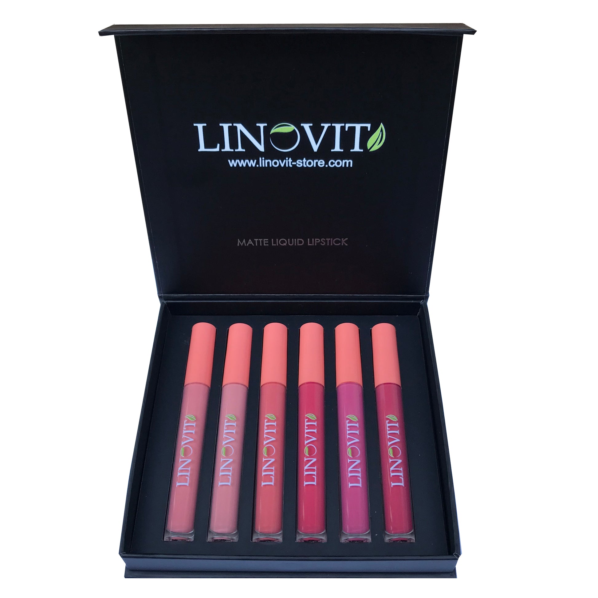 Set 6 rujuri mate rezistente la transfer, waterproof, 6 X 2.5 ml, Rose / Nude - Linovit Store