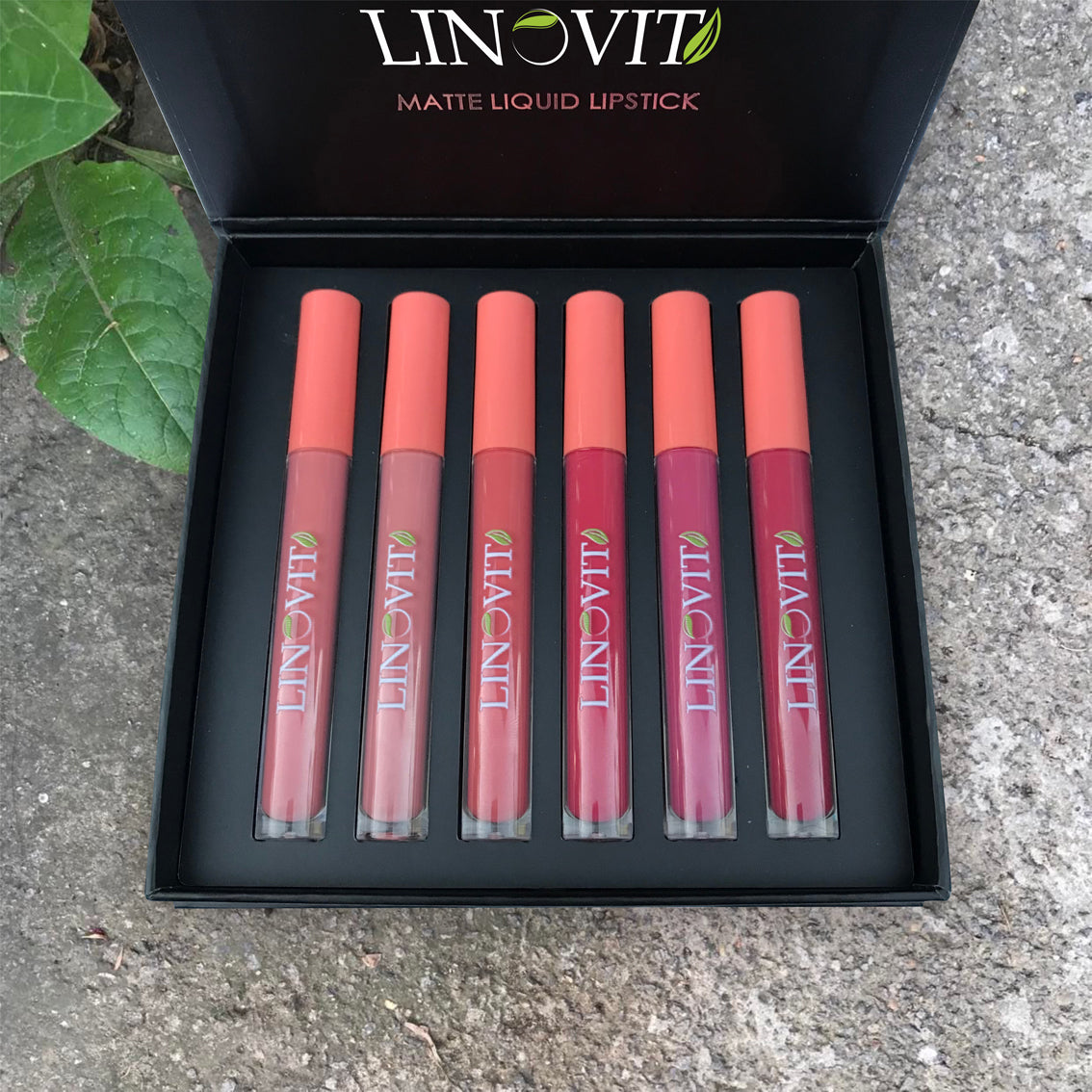 Set 6 rujuri mate rezistente la transfer, waterproof, 6 X 2.5 ml, Rose / Nude - Linovit Store