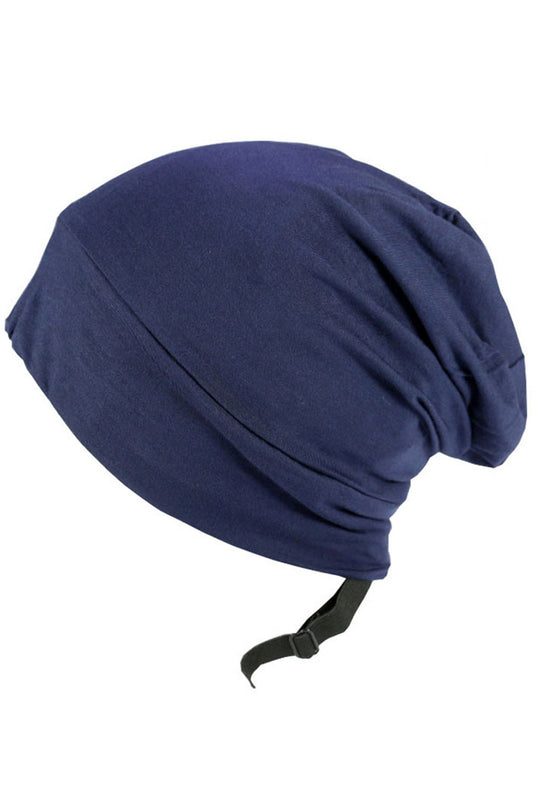 Bonetă de noapte pentru protecție păr cu interior din satin, Albastru Închis - Linovit Store