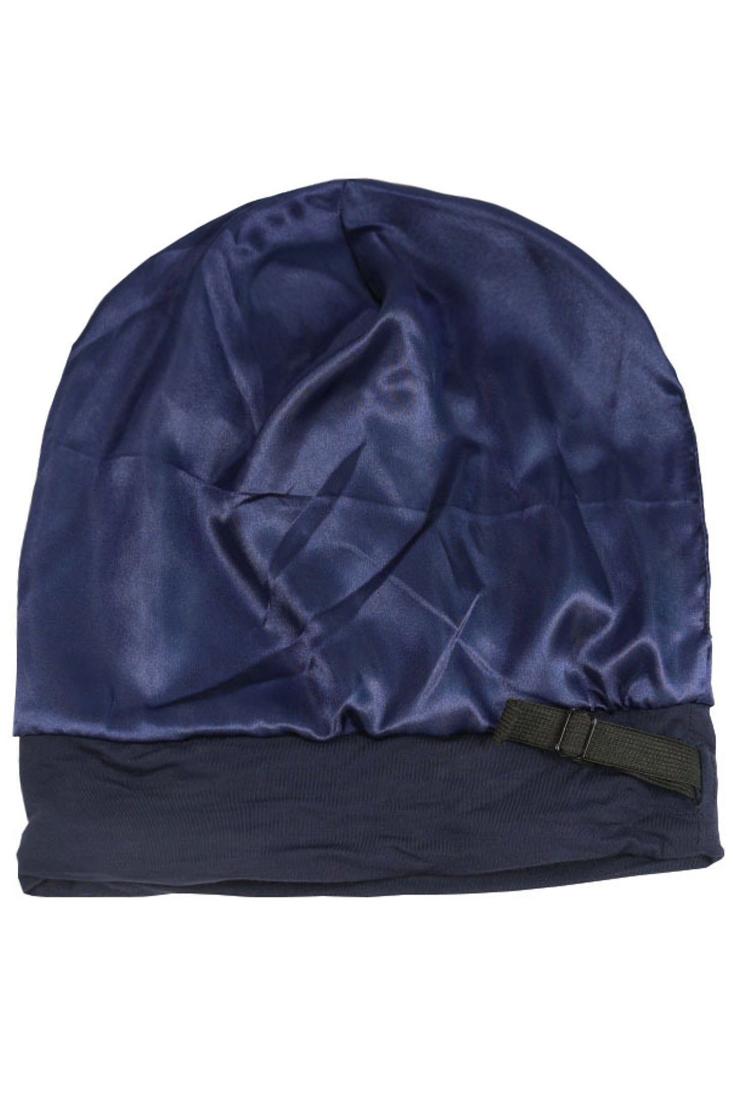Bonetă de noapte pentru protecție păr cu interior din satin, Albastru Închis - Linovit Store