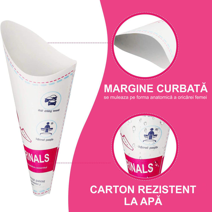 Dispozitiv pentru Urinat de unica folosinta, carton impermeabil, 10 bucati - Linovit Store
