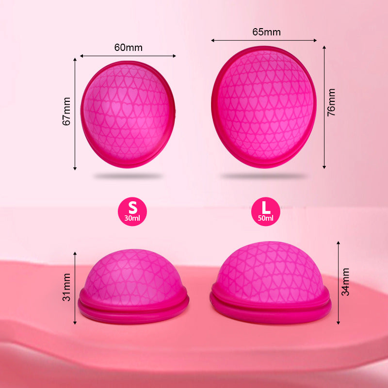 Cupă Menstruală Pliabilă, Roz, mărimi S, L - Linovit Store
