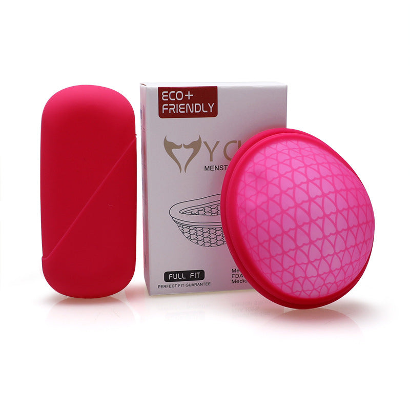 Cupă Menstruală Pliabilă, Roz, mărimi S, L - Linovit Store