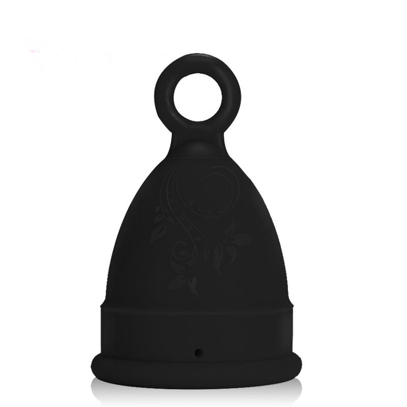 Cupă Menstruală Ring, Negru, mărimea L - Linovit Store