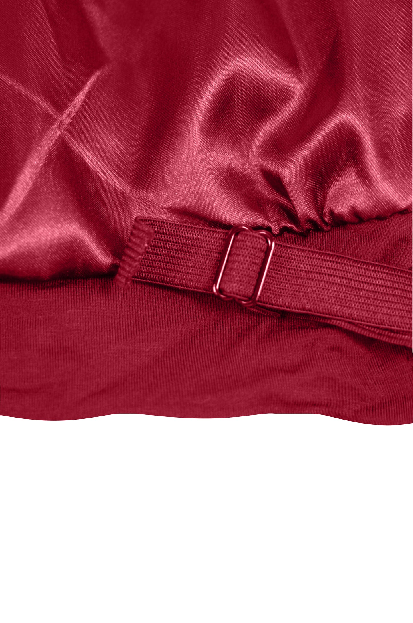 Bonetă de noapte pentru protecție păr cu interior din satin, Roșu Bordeaux - Linovit Store