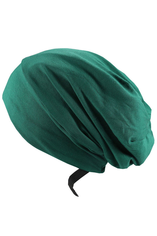 Bonetă de noapte pentru protecție păr cu interior din satin, Verde Smarald - Linovit Store