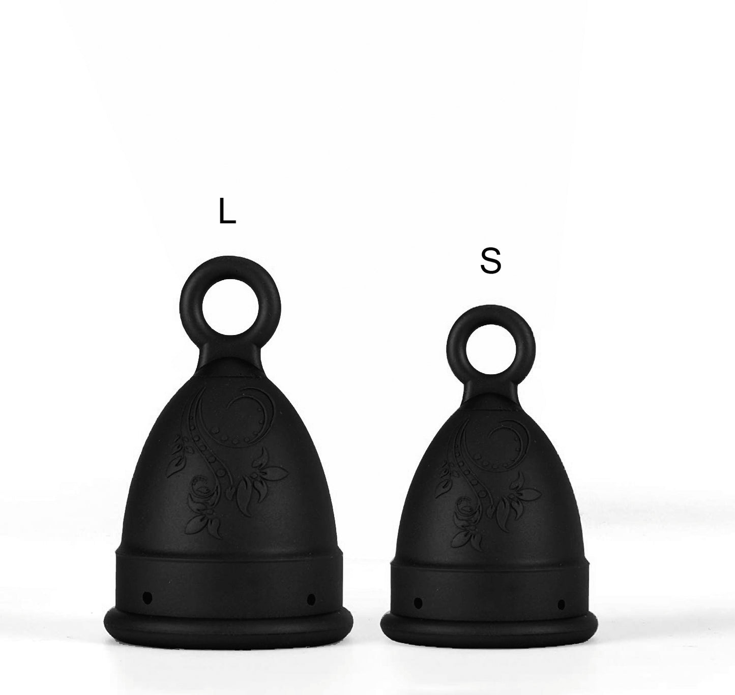 Cupă Menstruală Ring, Negru, mărimea L - Linovit Store