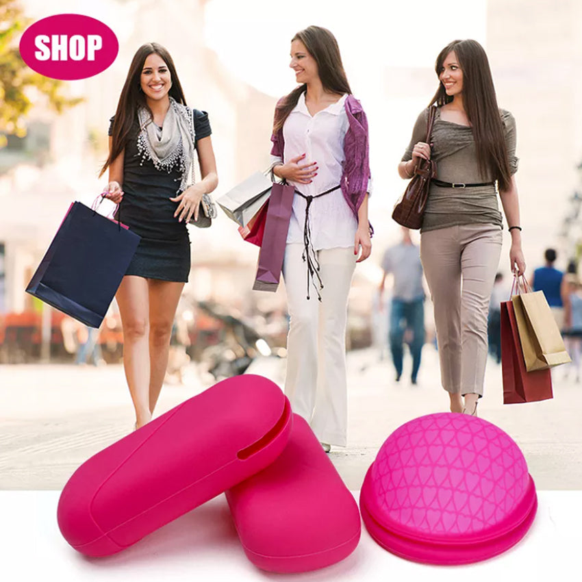 Cupă Menstruală Pliabilă, Roz, mărimi S, L - Linovit Store