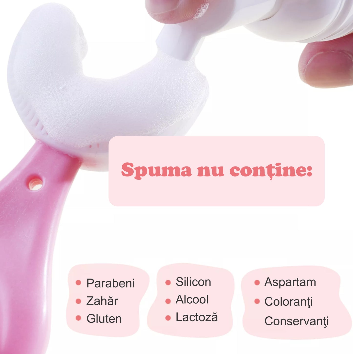 Spumă de curățare dentară pentru copii cu diferite arome - Linovit Store