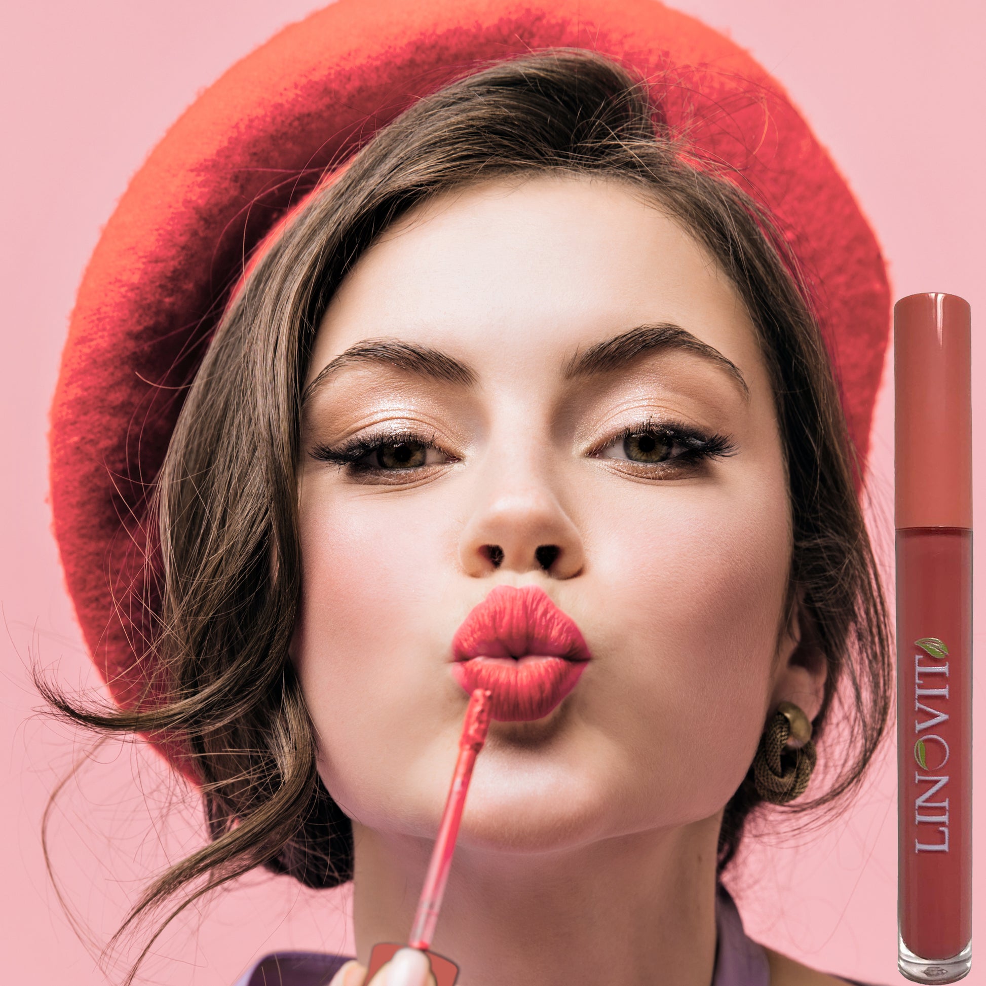 Set 6 rujuri mate rezistente la transfer, waterproof, 6 X 2.5 ml, Rose / Nude - Linovit Store