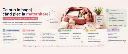 Ce pun în bagaj când plec la maternitate? Checklist complet pentru viitoarele mămici