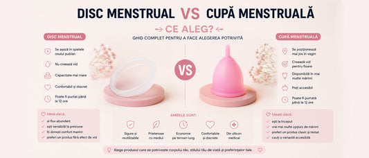 Disc menstrual vs cupă menstruală – ce aleg?